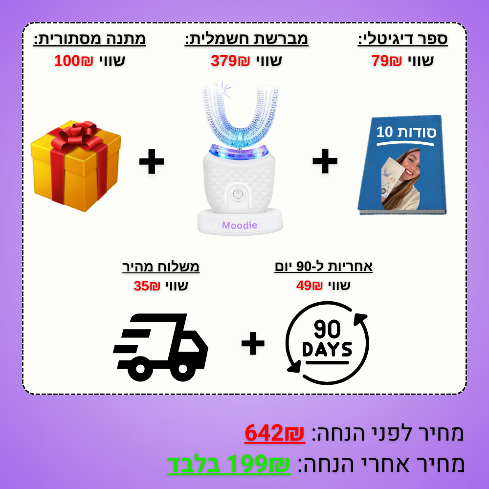 FRESH SMILE™ – מברשת שיניים חדשנית לניקוי יסודי ולחיוך רענן