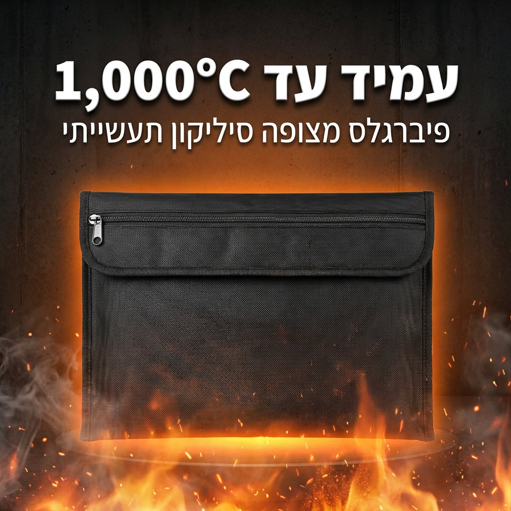 SafeKeep — תיק מגן חסין אש למסמכים וחפצי ערך