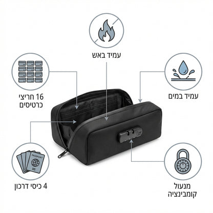 SafeKeep — תיק מגן חסין אש למסמכים וחפצי ערך